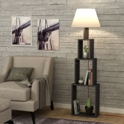Lampa de podea cu rafturi Showdeko Tower (Anthracite)