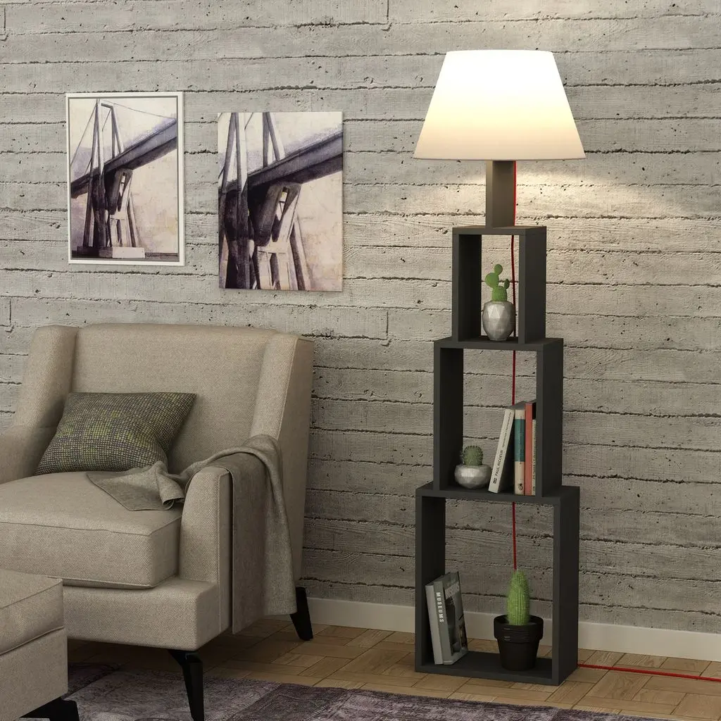 Торшер с полками Showdeko Tower (Anthracite)