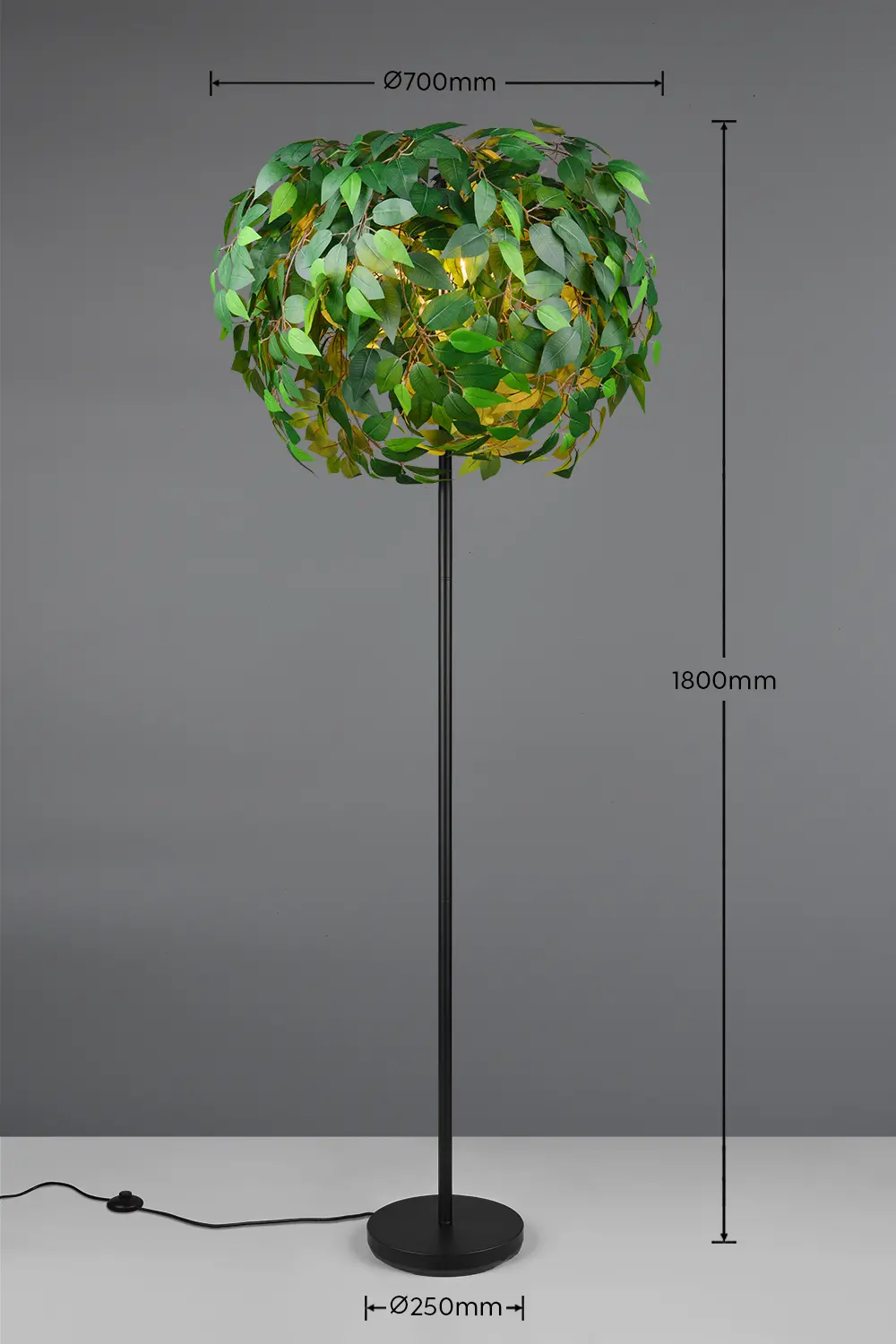Светильник напольный Trio Leavy R40463015 (Black/Green)