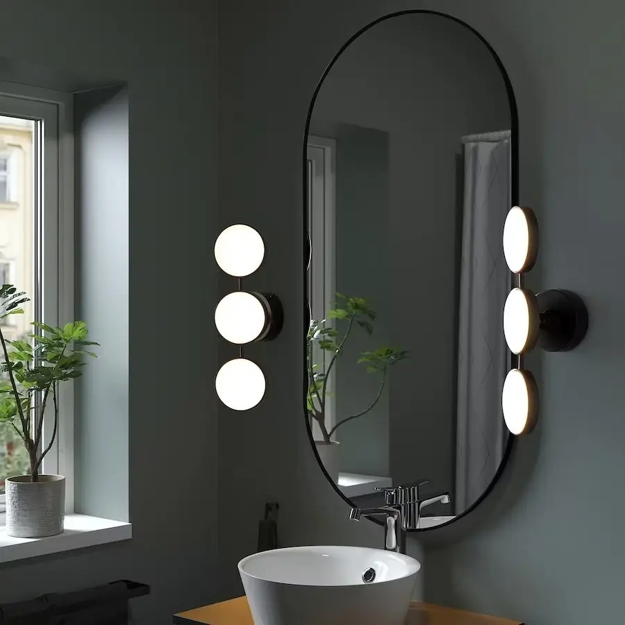 Aplică LED Ikea Kabomba 47x14 intensitate reglabilă (Mat/Negru)