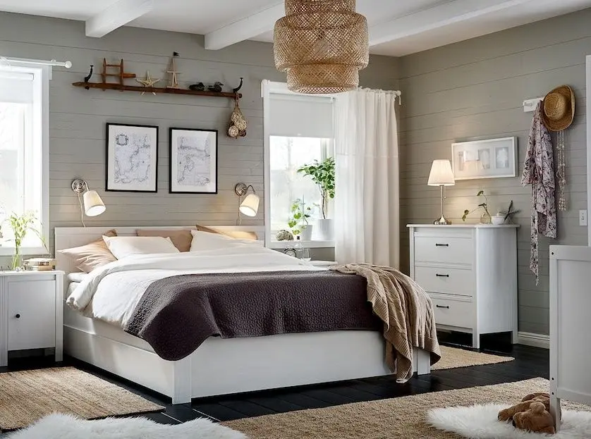 Настенный светильник Ikea Arstid (Нержавеющая Сталь/Белый)