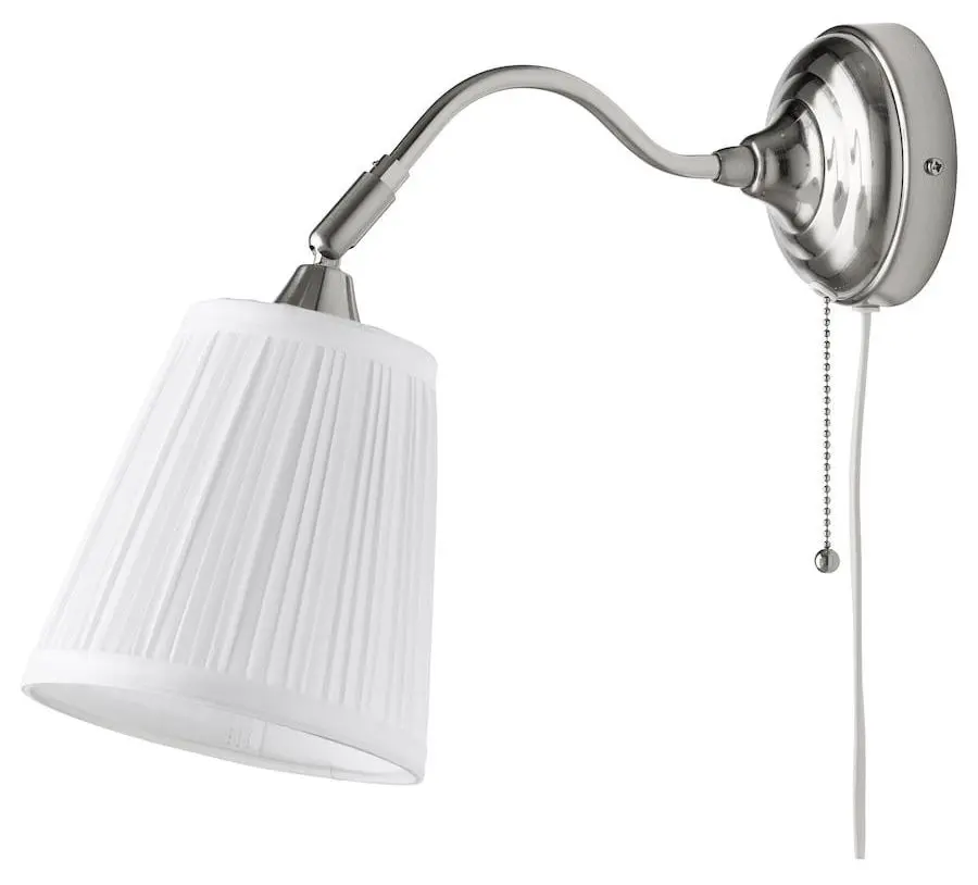 Настенный светильник Ikea Arstid (Нержавеющая Сталь/Белый)