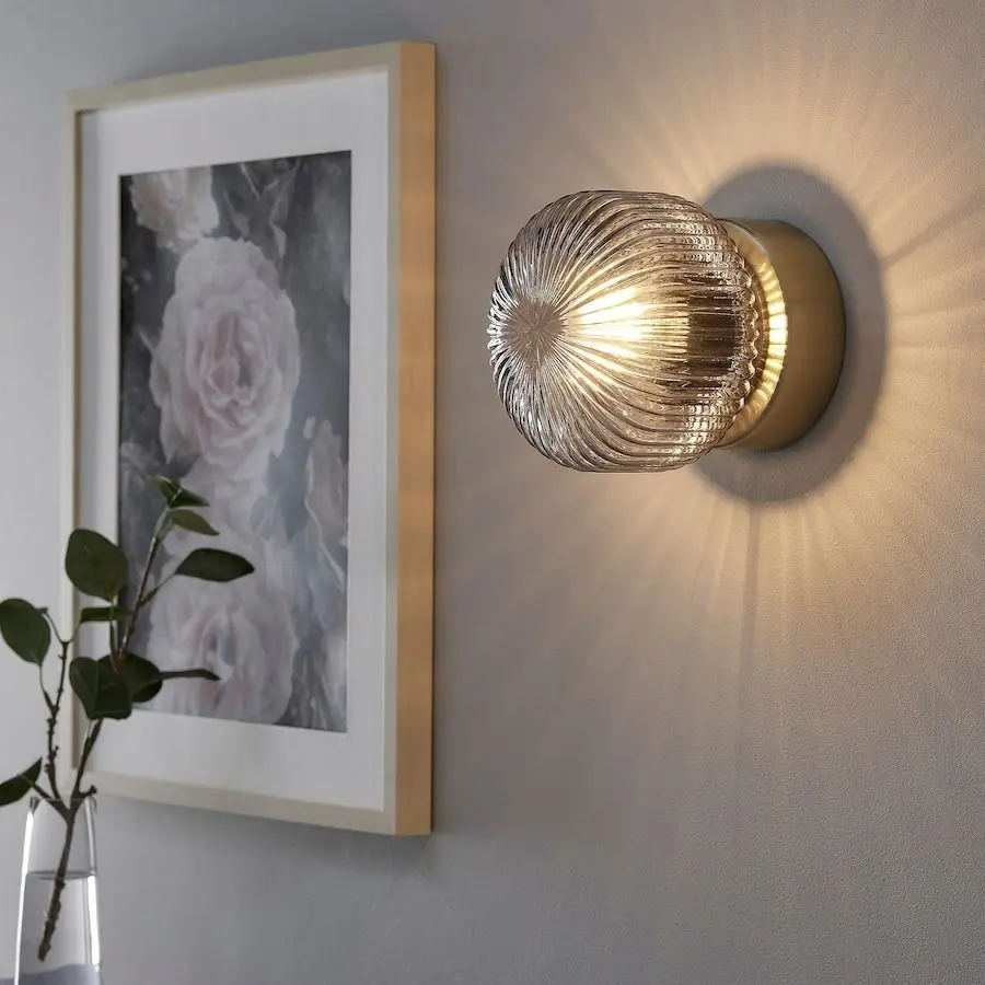 Aplică Ikea Solklint (Alamă/Gri)