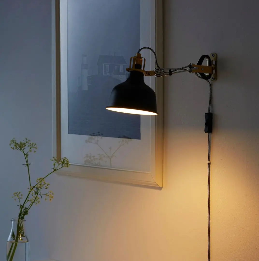 Aplică Ikea Ranarp spot clemă (Negru)