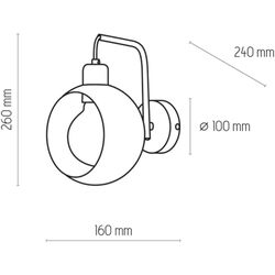 Настенный светильник TK Lighting Cyklop 2740 (White/Gold) Thumb