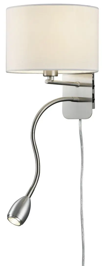 Светодиодный настенный светильник Trio Hotel (White/Nickel)