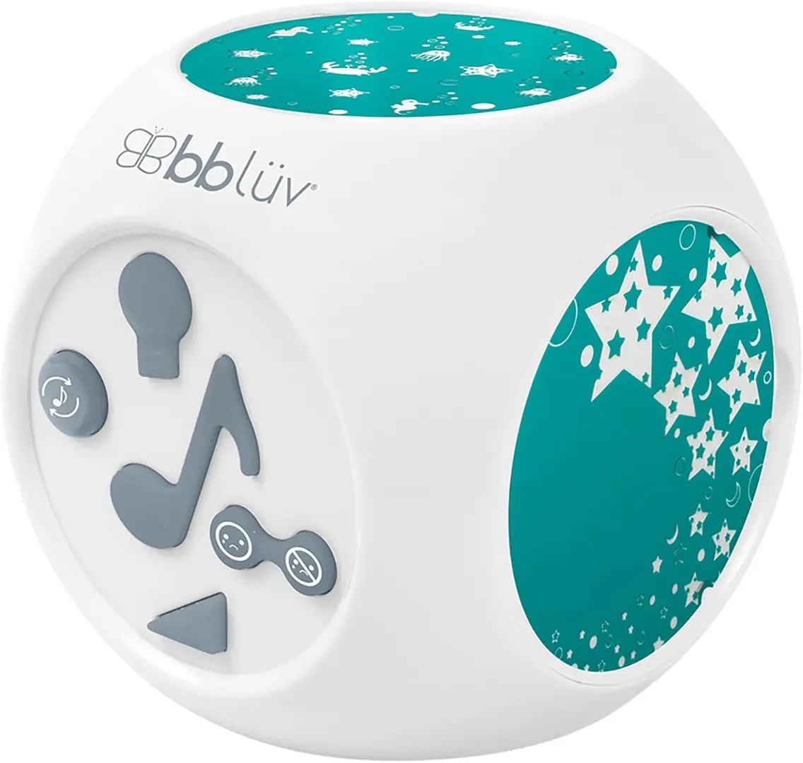 Ночник-проектор BBluv Kube (White/Turquoise)