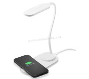 Lampa de masa cu incarcator wireless CellularlLne Wireless Charging Lamp (White)