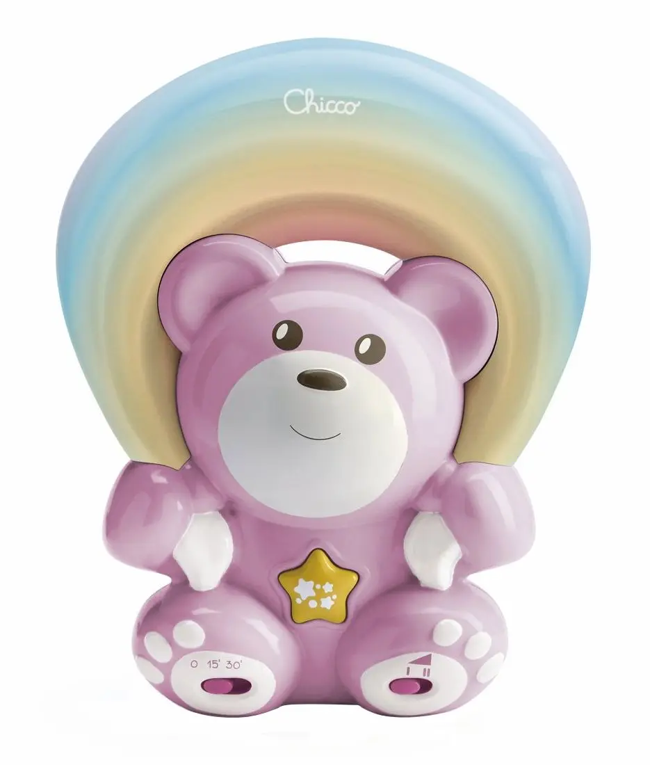 Музыкальный ночник-проектор Chicco Rainbow Bear 104741 (Pink)