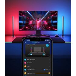 Set de lampi LED Govee RGBIC Wi-Fi Gaming Light Bar H6047 (Grey) Thumb