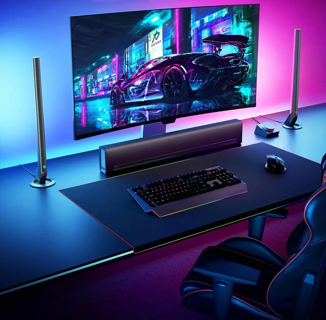 Set de lampi LED Govee RGBIC Wi-Fi Gaming Light Bar H6047 (Grey)