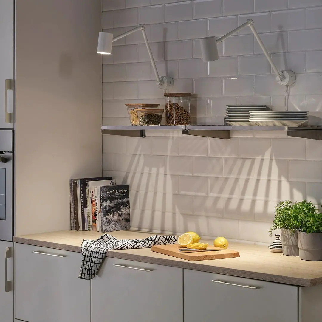Настольная лампа/бра Ikea Nymane (Белый) - 6