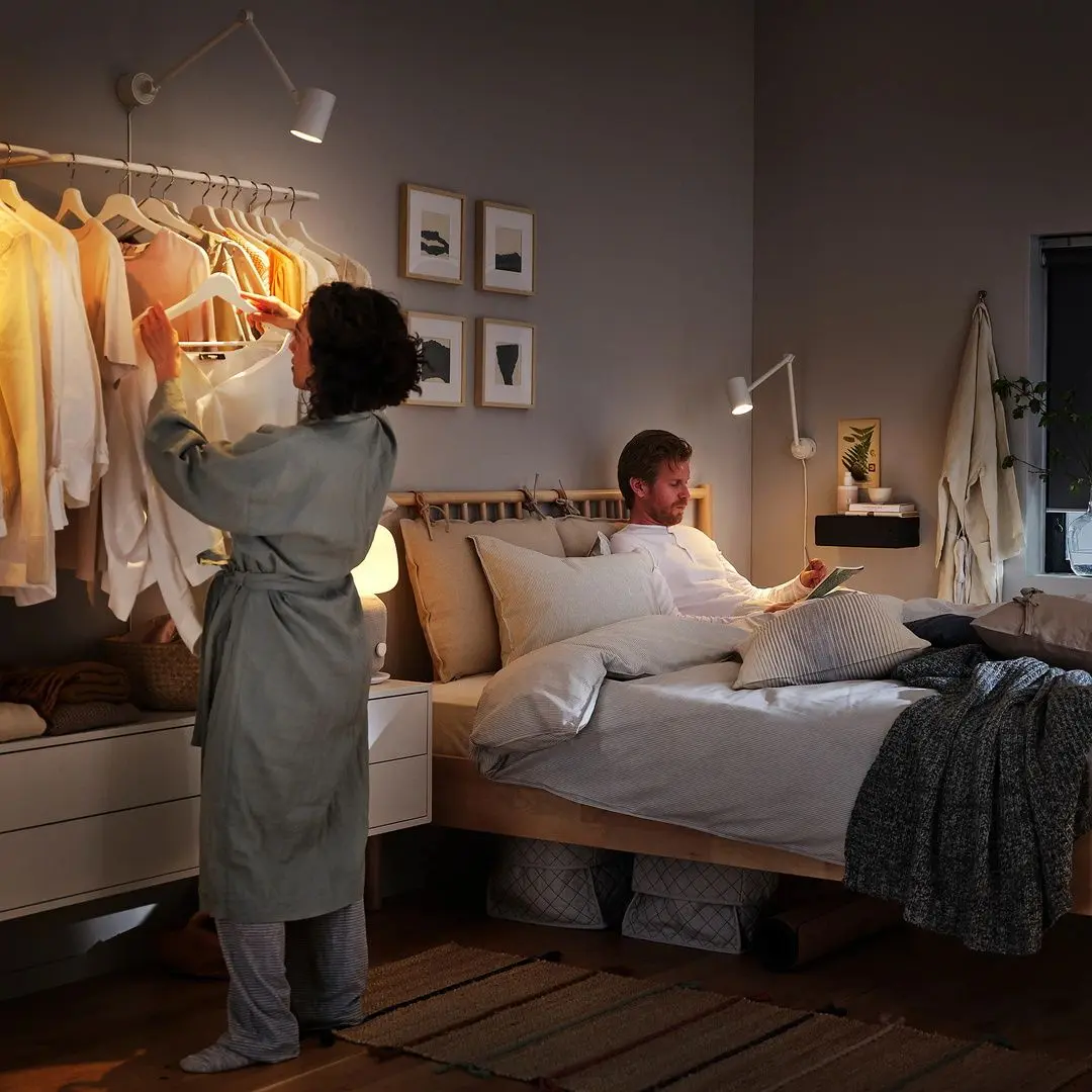 Настольная лампа/бра Ikea Nymane (Белый) - 8