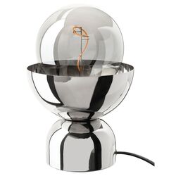 Настольная лампа Ikea Ackja/Molnart круглая лампочка (Хром)