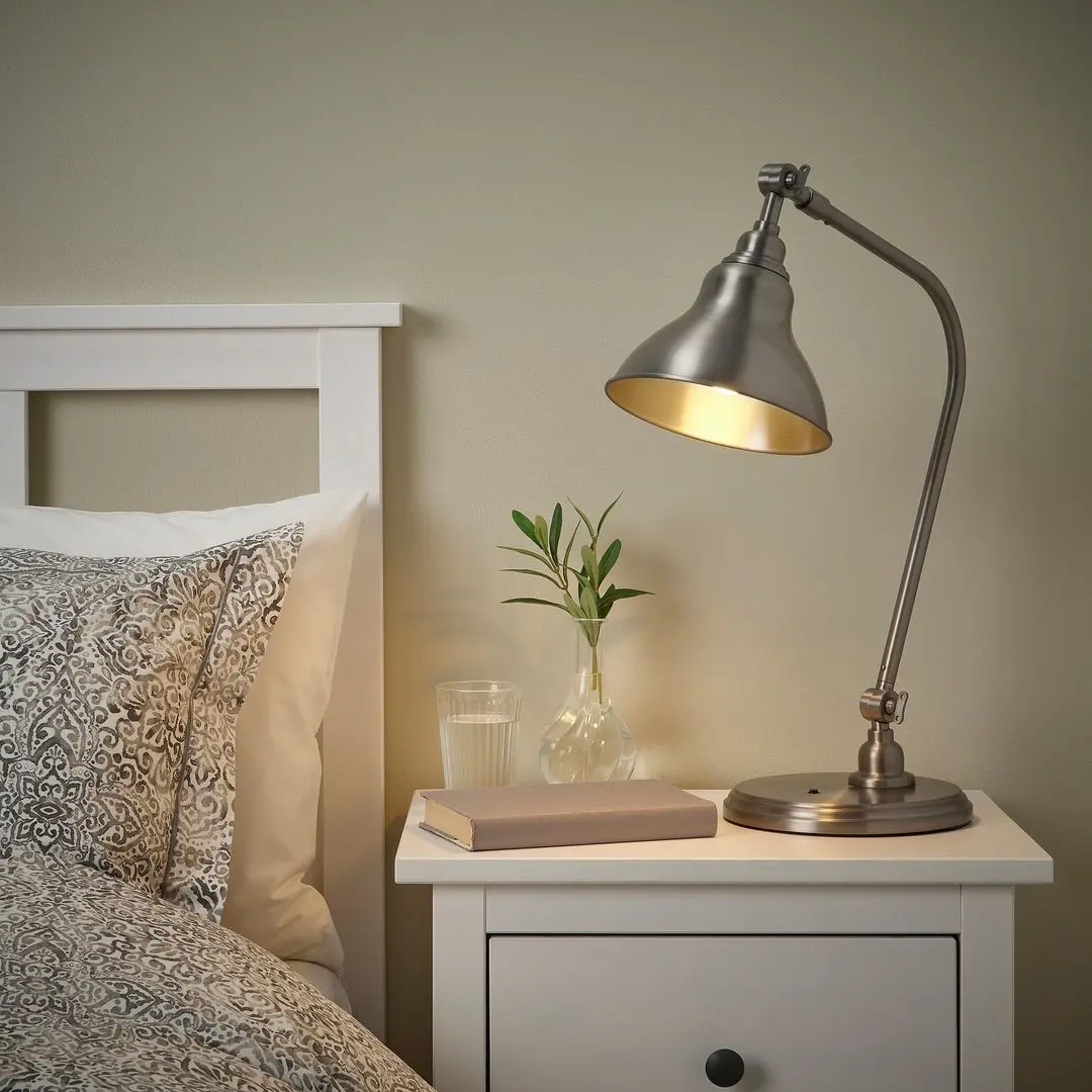 Настольная лампа Ikea Ankarspel (Серебристый)