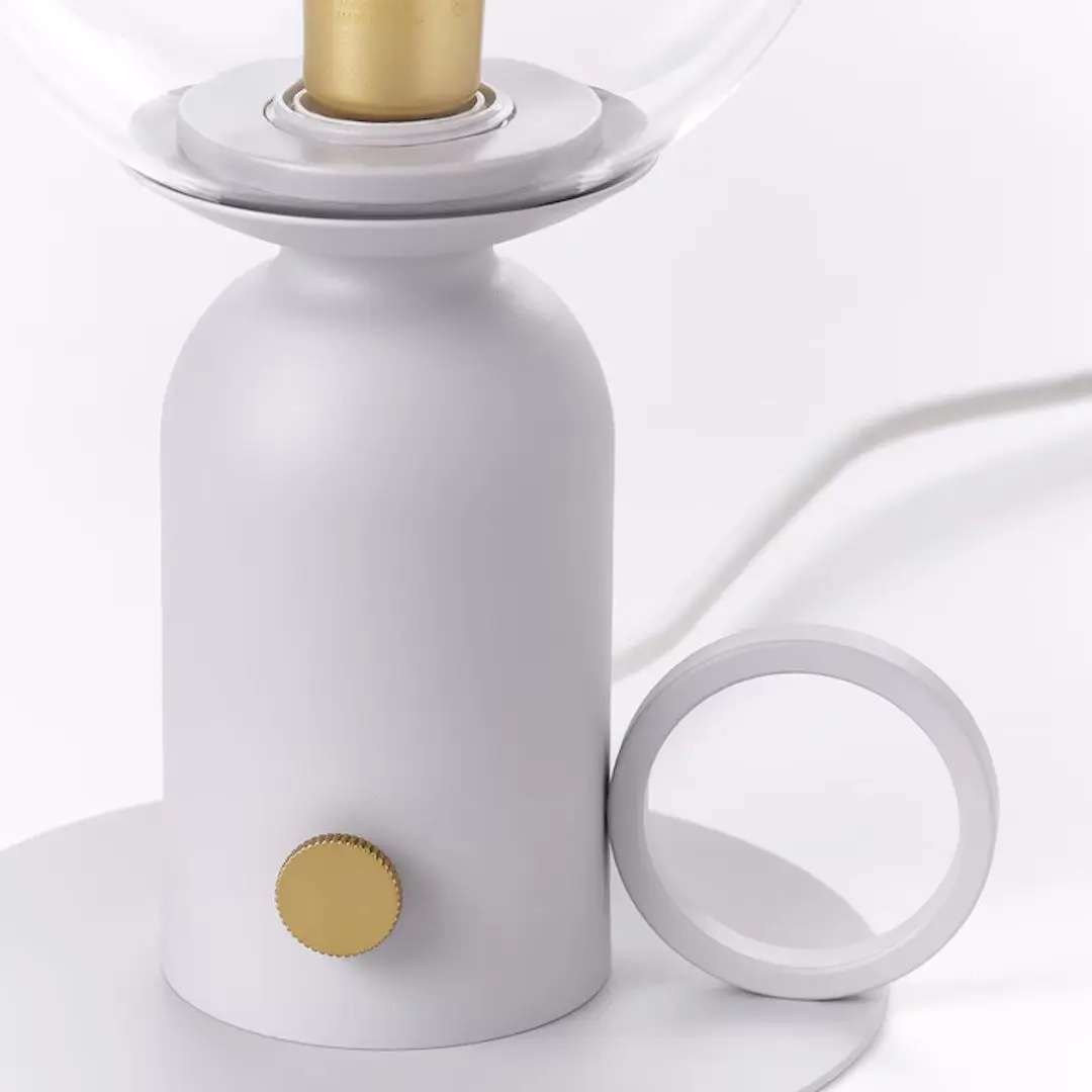 Настольная лампа Ikea Askmuller регулируемая интенсивность 24cm (Серый)