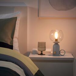 Настольная лампа Ikea Askmuller регулируемая интенсивность 24cm (Серый) Thumb