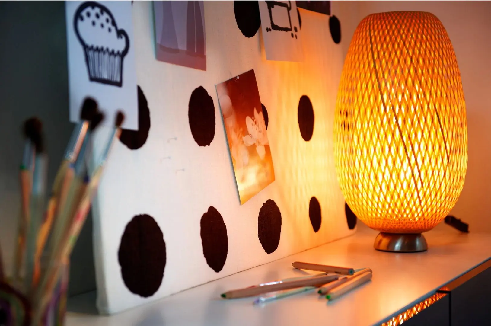 Настольная лампа Ikea Boja ручная работа (Бамбук)