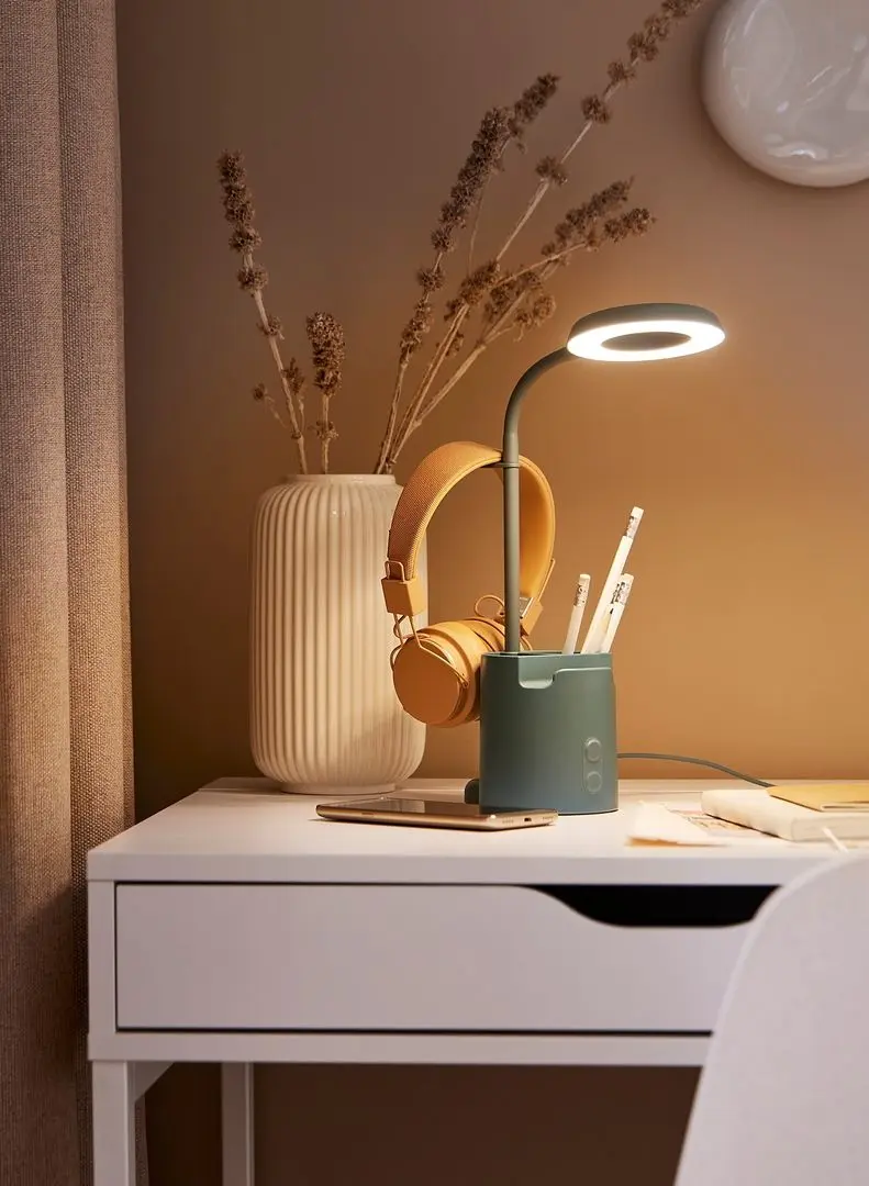 Lampa de masa Ikea Brunbage (Turcoaz)