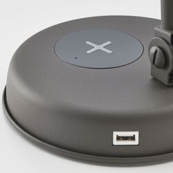 Настольная лампа Ikea Hektar с устройством для беспроводной зарядки (Темно-серый) Thumb