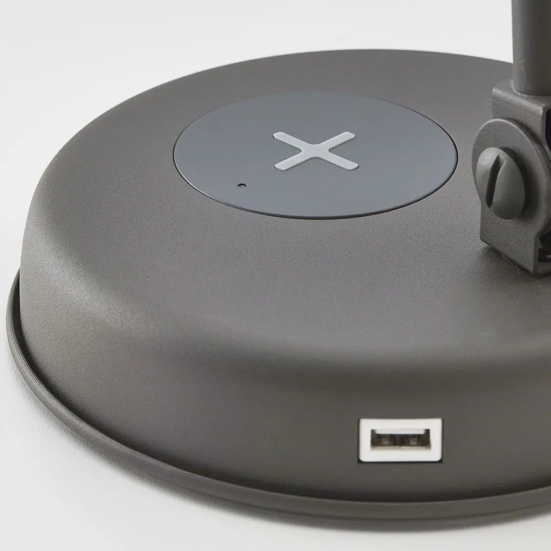 Настольная лампа Ikea Hektar с устройством для беспроводной зарядки (Темно-серый) - 2