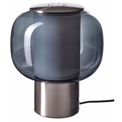 Настольная лампа Ikea Hogvind стекло (Никель/Серый)