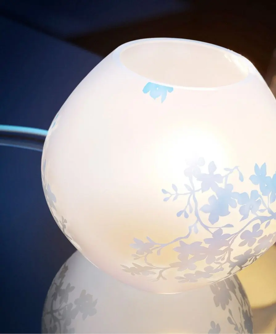 Veioza Ikea Knubbig 18cm (Flori De Cireş/Alb)