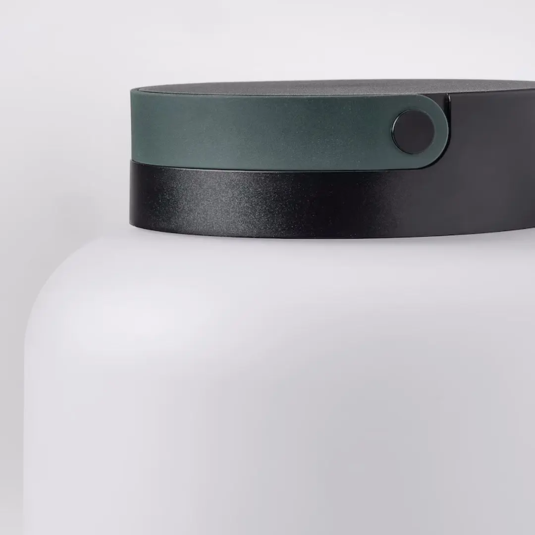 Veioza Ikea Lansport cu baterii 22cm (Alb/Gri Inchis)