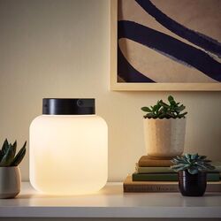 Veioza Ikea Lansport cu baterii 22cm (Alb/Gri Inchis) Thumb