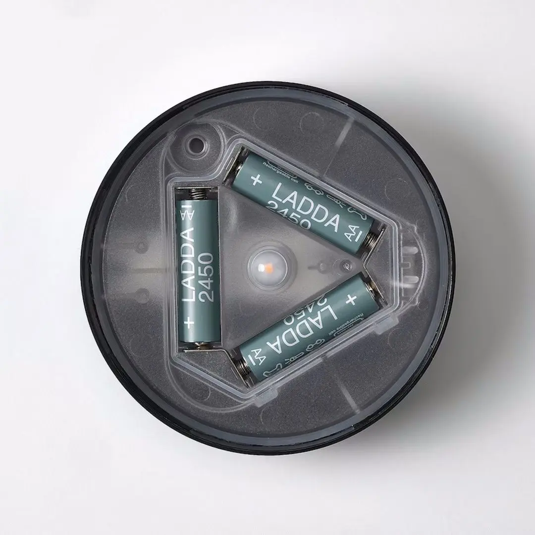 Veioza Ikea Lansport cu baterii 22cm (Alb/Gri Inchis)