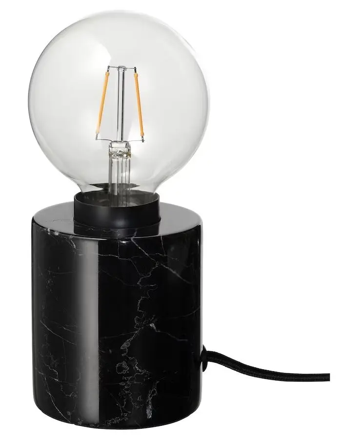 Veioza Ikea Markfrost/Lunnom (Marmura Negru)