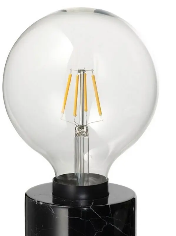 Настольная лампа Ikea Markfrost/Lunnom с регулировкой интенсивности (Мрамор Черный)