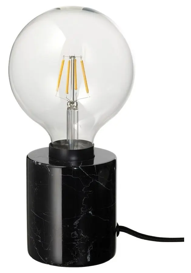 Настольная лампа Ikea Markfrost/Lunnom с регулировкой интенсивности (Мрамор Черный)