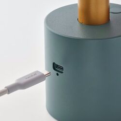 Настольная лампа Ikea Nodmast с батарейками 26cm (Светло-Розовый/Темно-Серо-Зеленый) Thumb