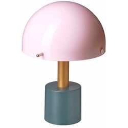 Veioza Ikea Nodmast cu baterii 26cm (Roz Deschis/Gri Inchis-Verde)