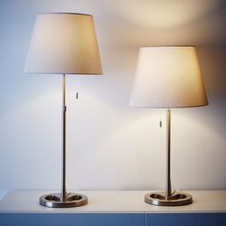 Настольная лампа Ikea Nyfors (Никелированный Белый) Thumb
