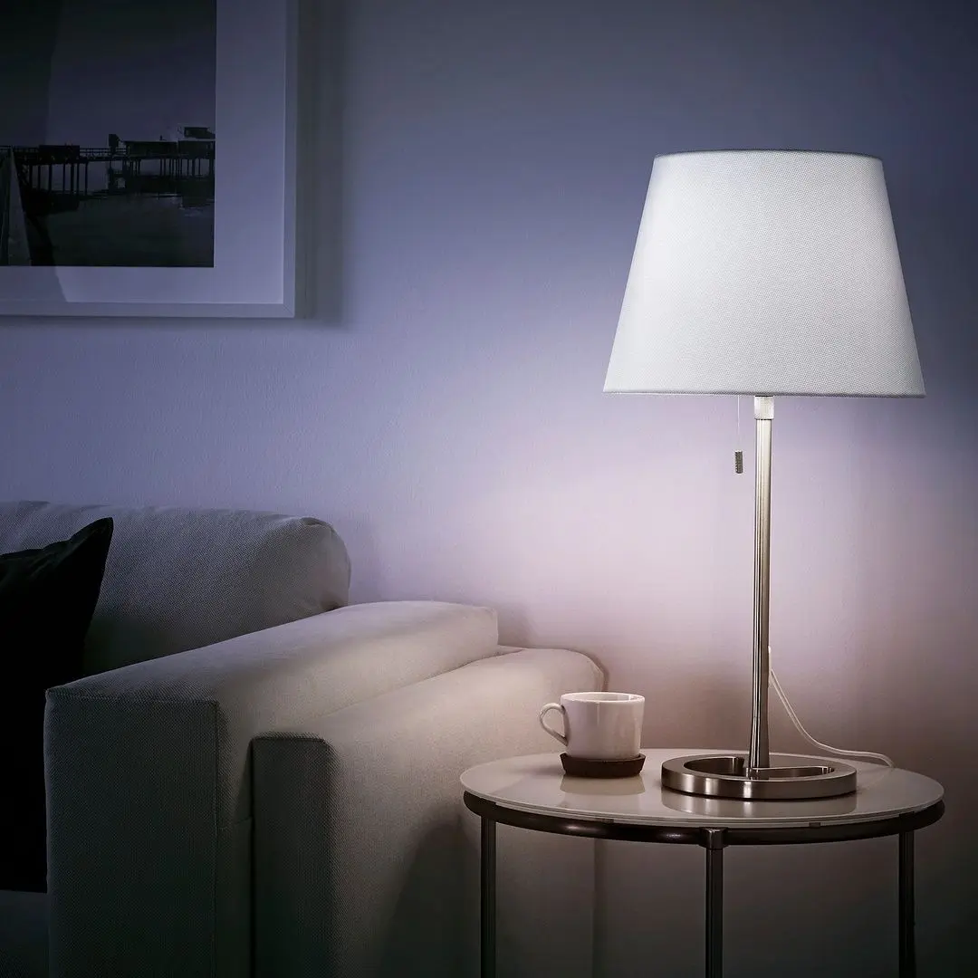 Настольная лампа Ikea Nyfors (Никелированный Белый) - 2