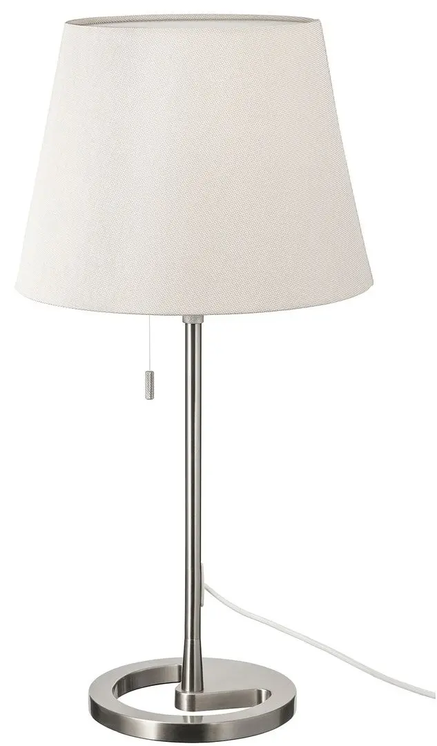 Настольная лампа Ikea Nyfors (Никелированный Белый)