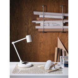Настольная лампа Ikea Nymane с устройством для беспроводной зарядки (Белый) Thumb