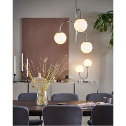 Veioza Ikea Simrishamn opal sticlă 42cm (Cromat) Thumb