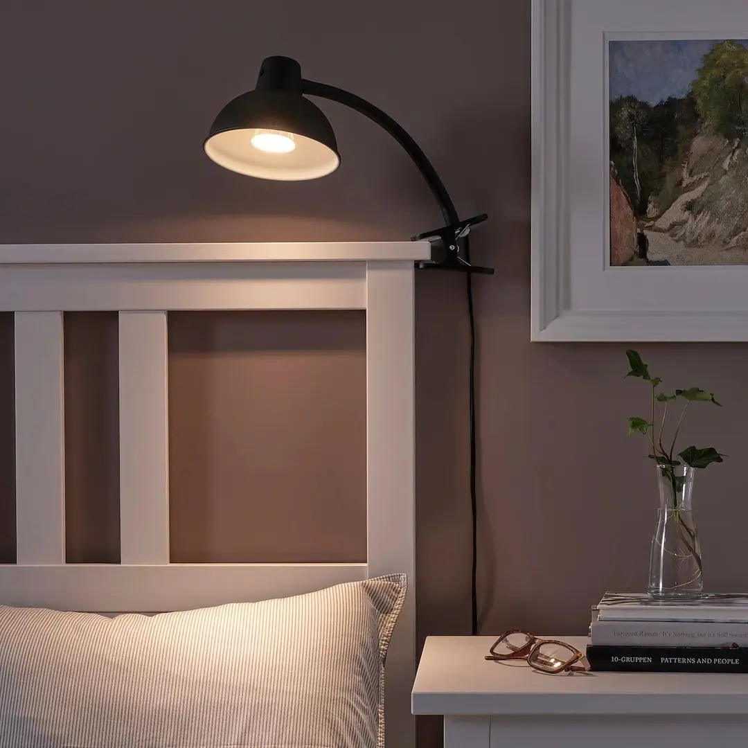 Veioza Ikea Skurup cu clemă (Negru)