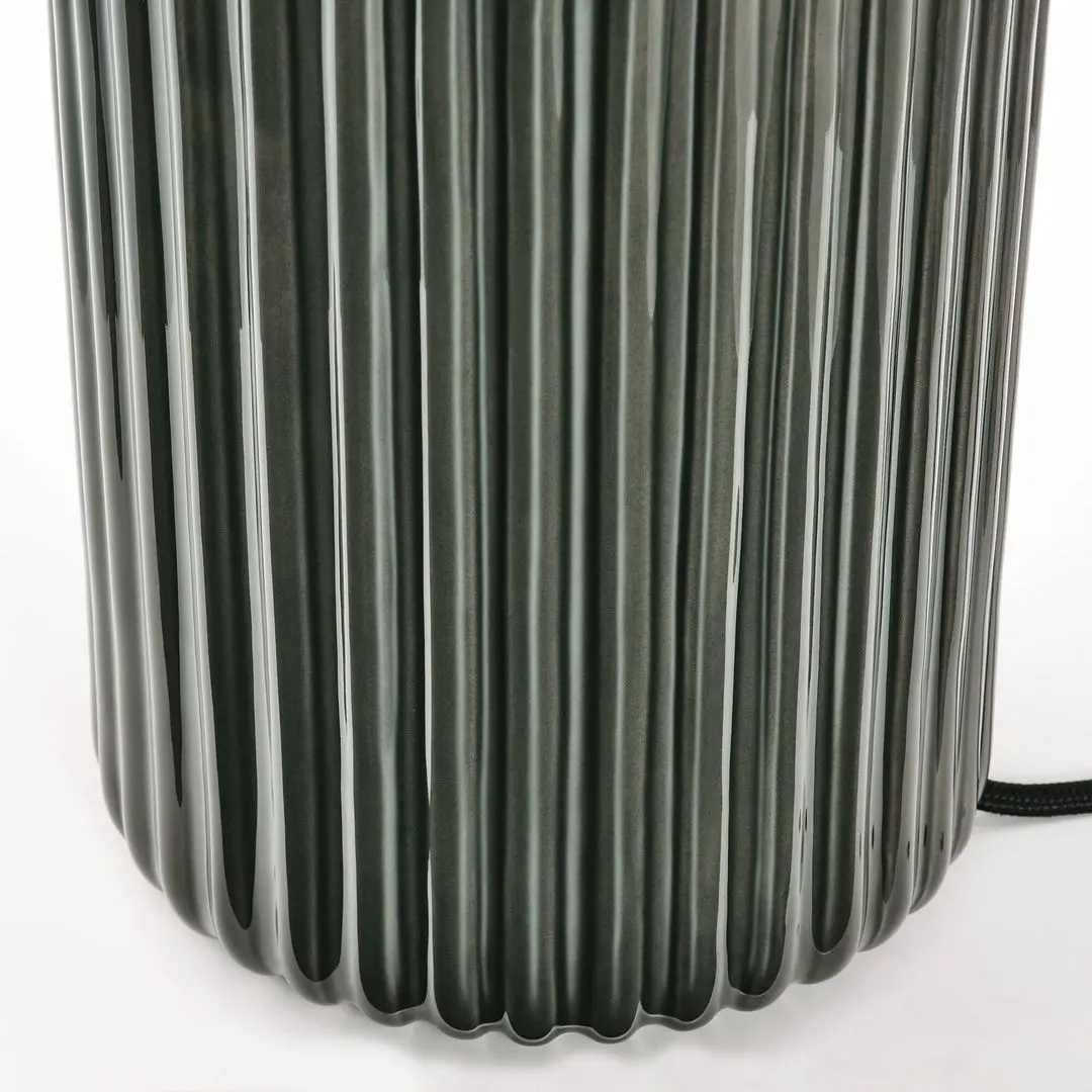 Настольная лампа Ikea Snobyar 52cm (Серо-бирюзовый Керамика/Серый)