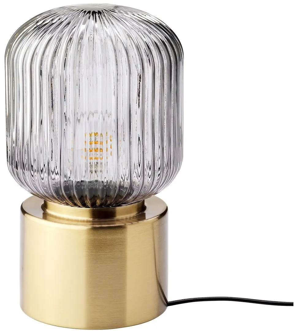 Veioza Ikea Solbo sticla 28cm (Alamă/Gri)