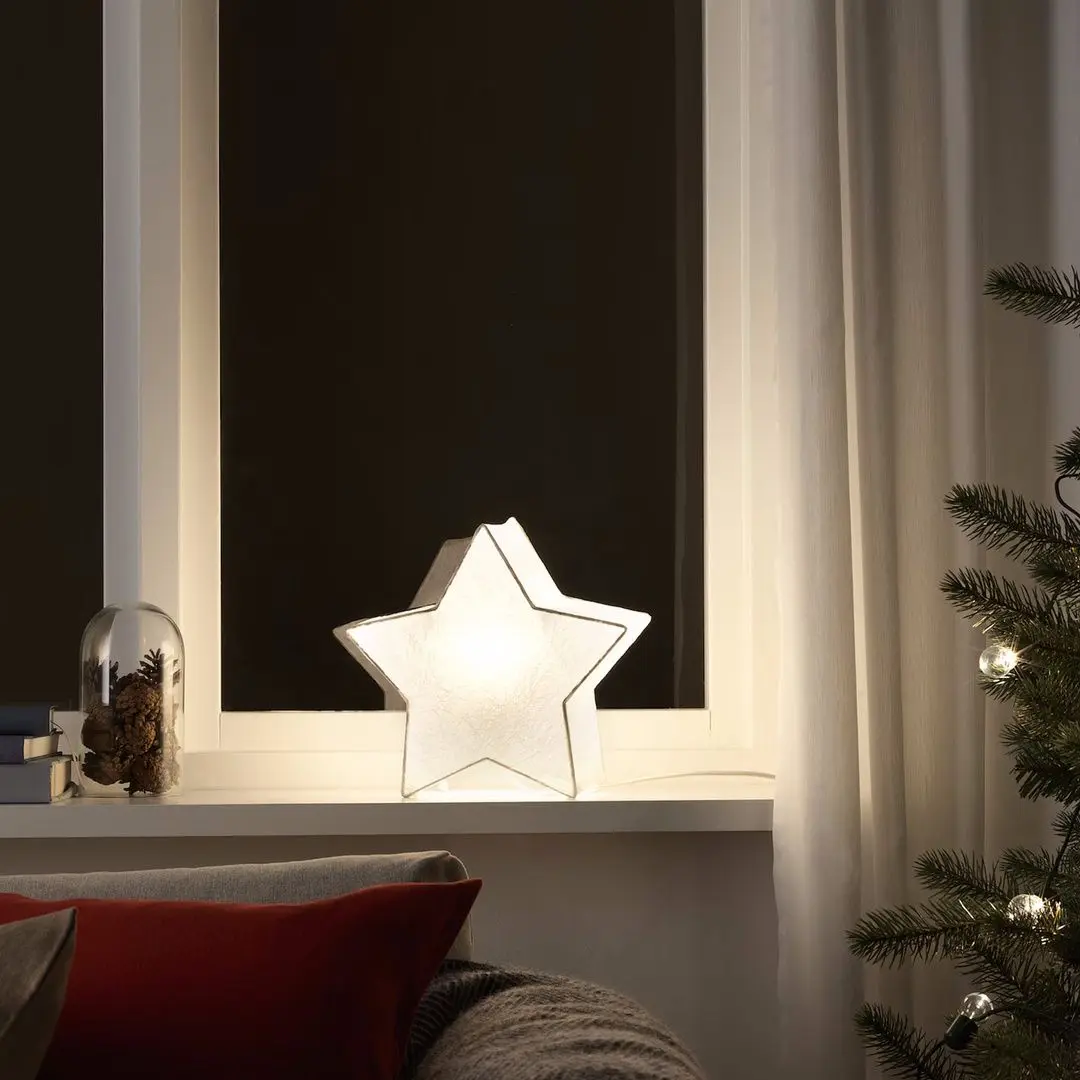 Veioza Ikea Strala stea 25cm (Alb) - 3