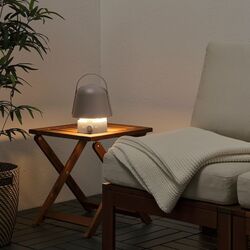 Настольная лампа Ikea Vappeby с Bluetooth динамиком/для улицы (Серый) Thumb