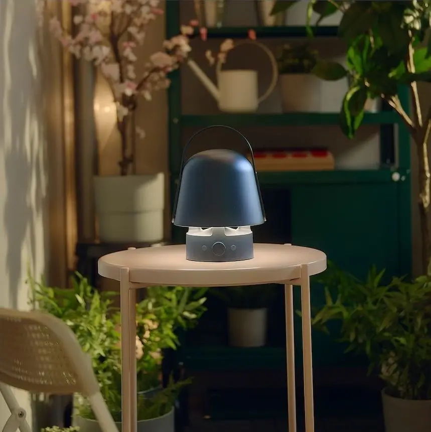 Настольная лампа Ikea Vappeby с Bluetooth динамиком/для улицы (Синий)