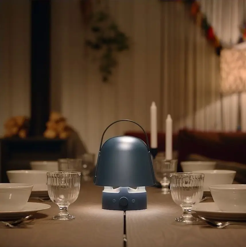 Настольная лампа Ikea Vappeby с Bluetooth динамиком/для улицы (Синий)