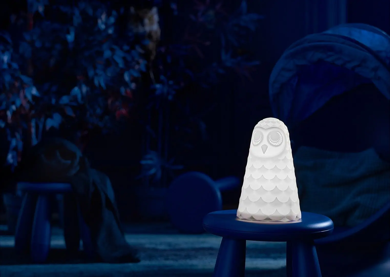 Настольная лампа светодиодная Ikea Solbo 23cm (Белый/Сова)