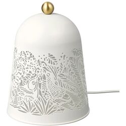 Veioza LED Ikea Solskur (Alb/Alamă)