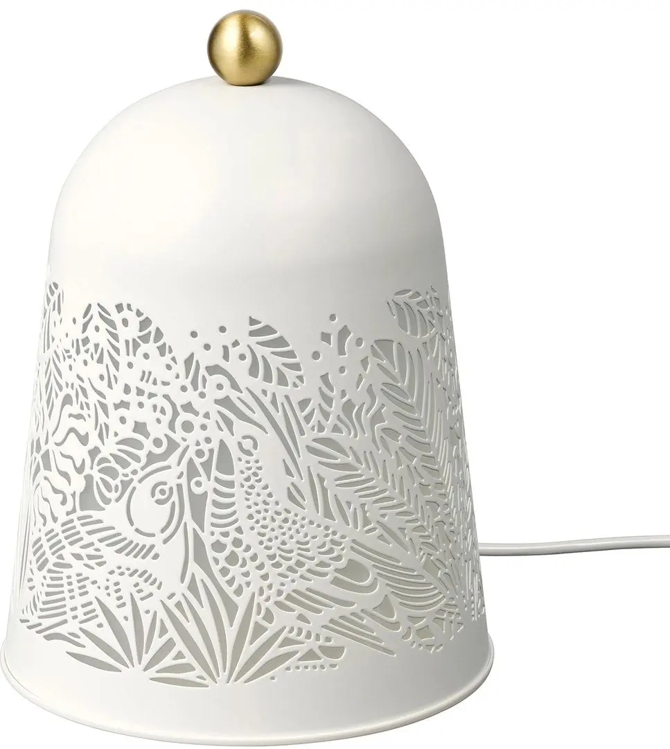 Veioza LED Ikea Solskur (Alb/Alamă)